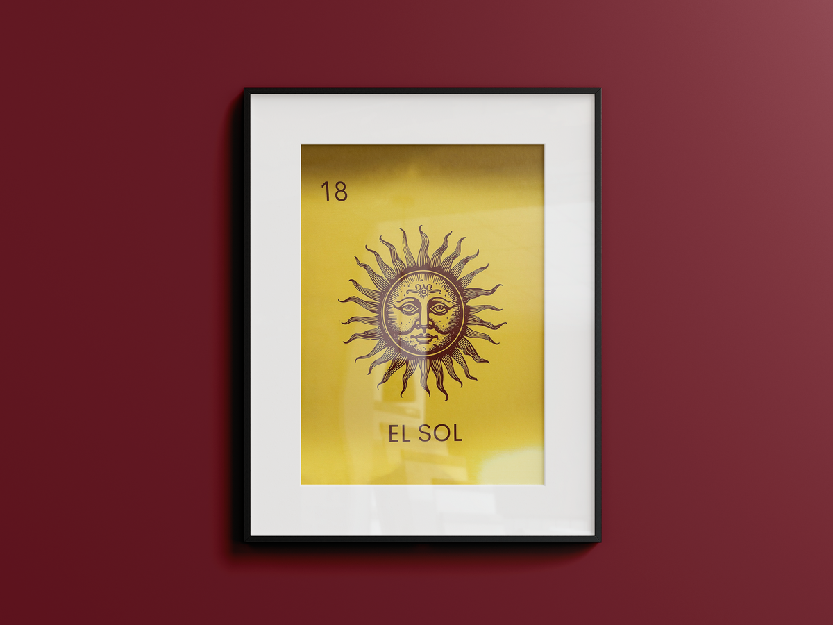 El Sol Canvas Print 30x40cm