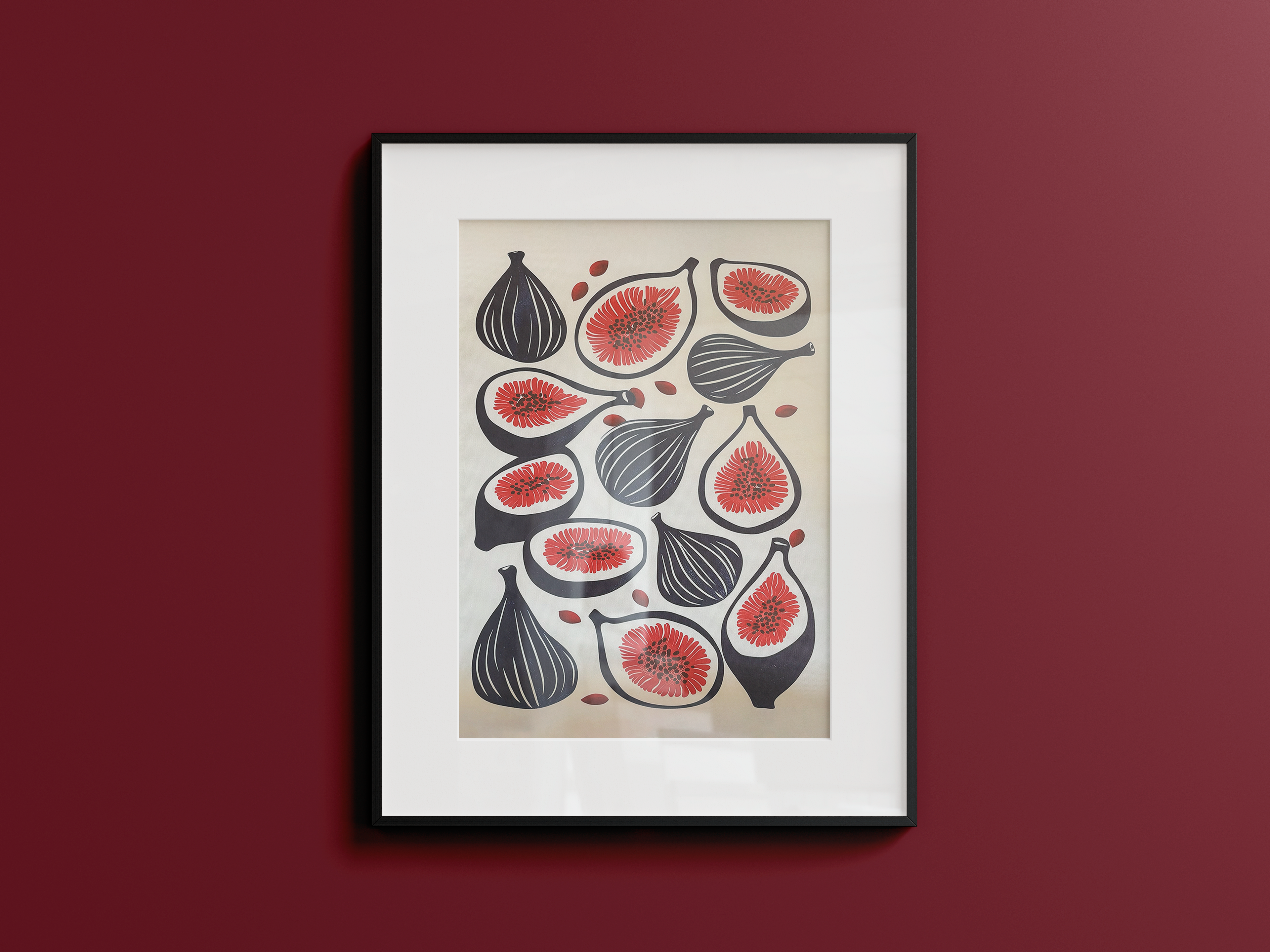 Figs Frameless Canvas Print 30x40cm