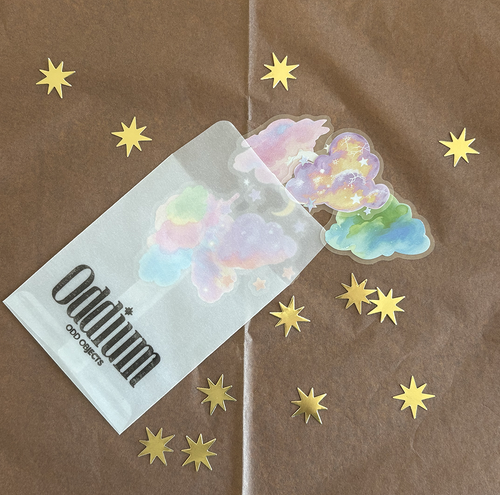 Clouds, Moons and Stars PET Stickers 5pcs