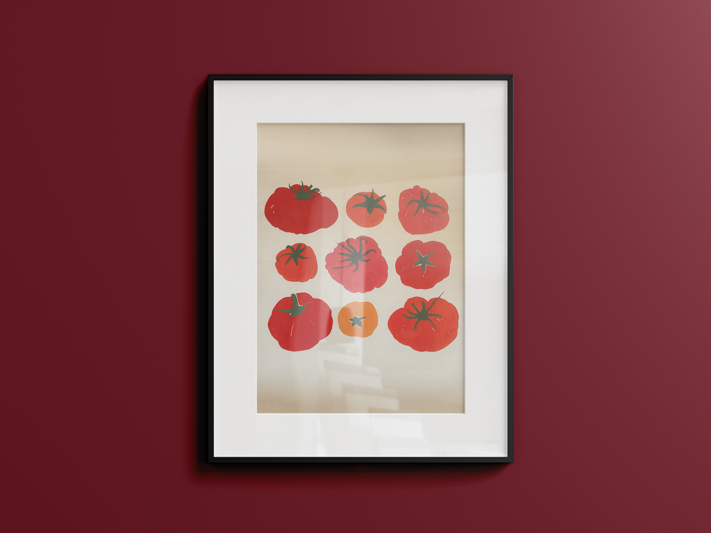 Tomatoes Frameless Canvas Print 30x40cm