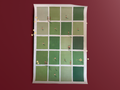 Green Squares Frameless Canvas Print 40x60cm