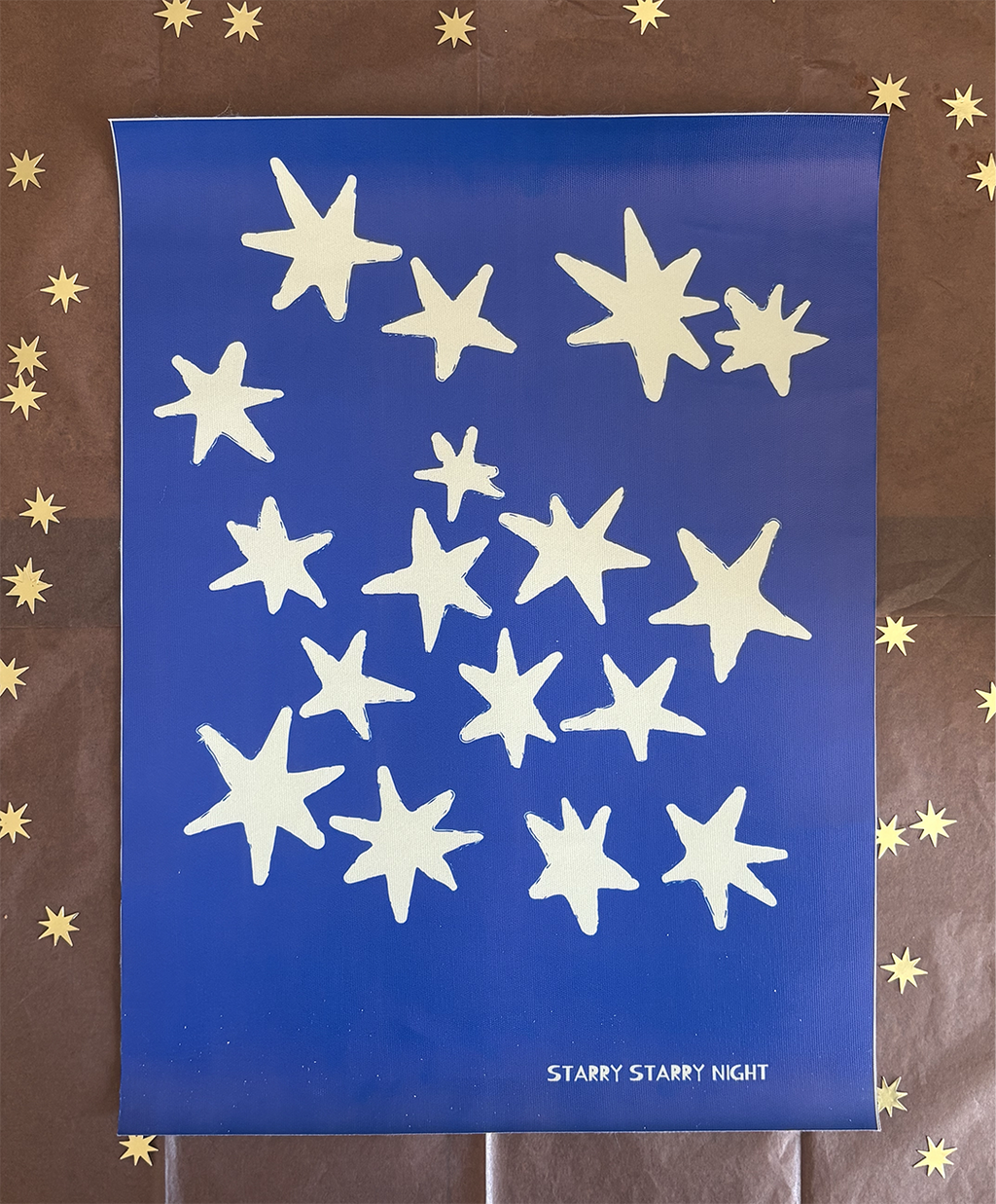 Stars Frameless Canvas Print 30x40cm
