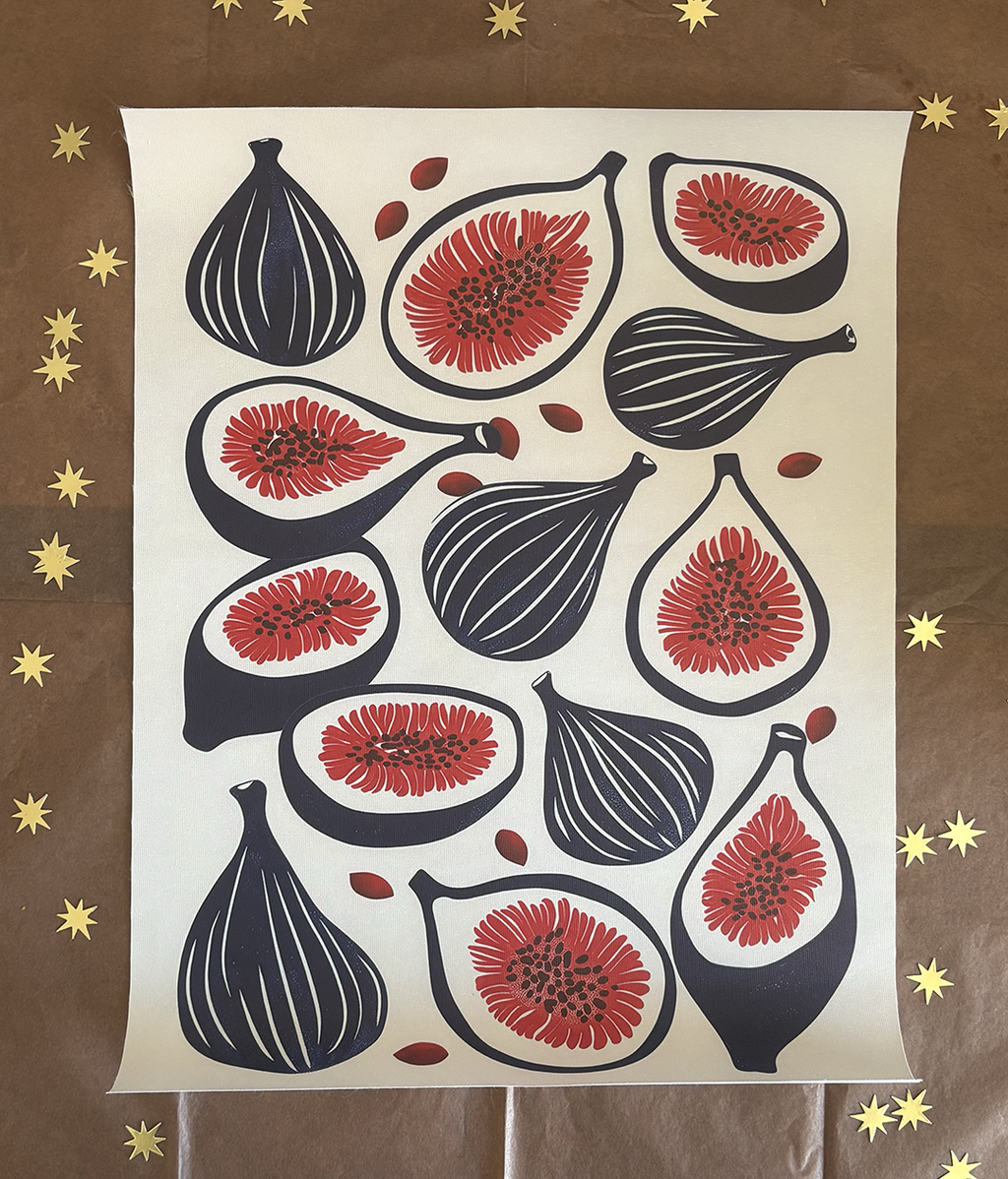 Figs Frameless Canvas Print 30x40cm