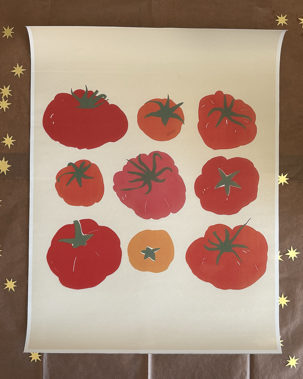 Tomatoes Frameless Canvas Print 30x40cm