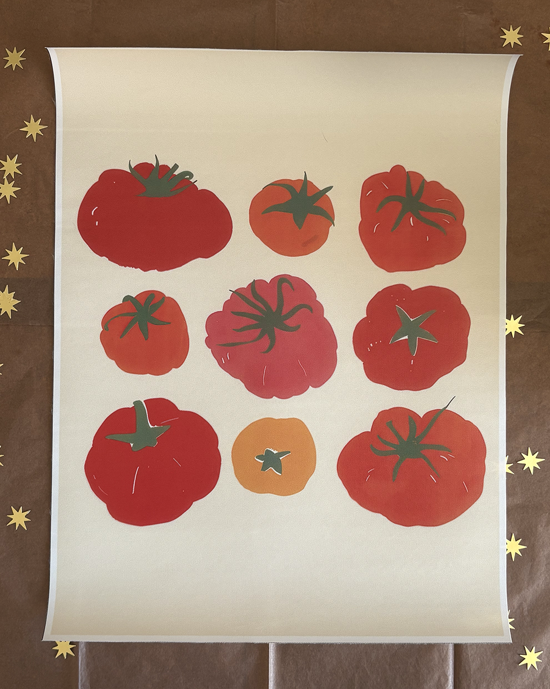 Tomatoes Frameless Canvas Print 30x40cm