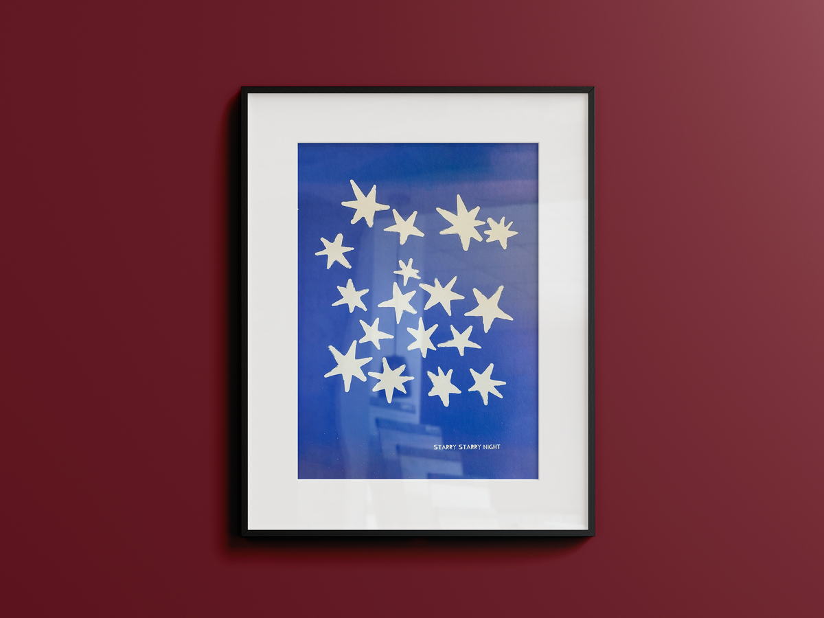Stars Frameless Canvas Print 30x40cm