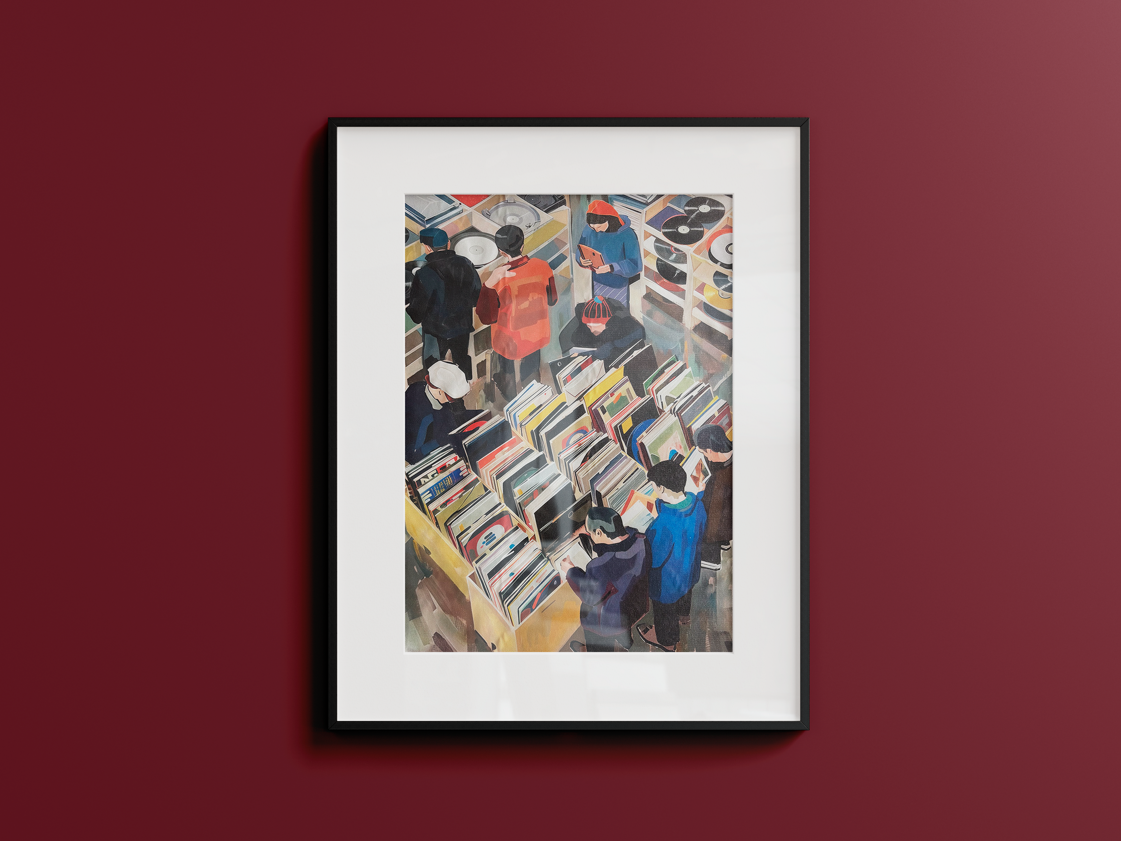 Vinyl Shop Canvas Print 30x40cm
